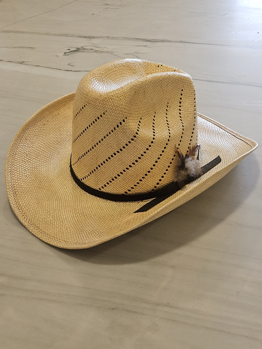 Vintage Sombreros Apolo Woven Straw Cowboy Hat - Size 55 (US 6 ⅞) - Guatemala